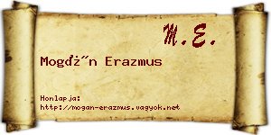 Mogán Erazmus névjegykártya